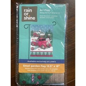 12.5 x 18" Xmas Red Truck Barn Presents Sled Snowman Tree Yard Garden House Flag